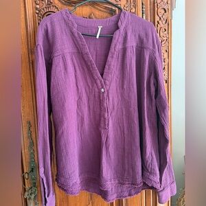 Free People Deep Purple Blouse